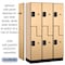 Salsbury Industries Wardrobe Locker, 45" W, 18" D, 76" H, (3) Wide, (6) Openings, Maple 27368MAP - alternate 4